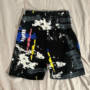 Multi color biker shorts
